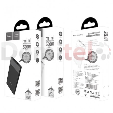 Преносима батерия HOCO B35D 5000mAh Бял