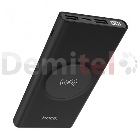 Преносима батерия HOCO J37 с безжично зареждане 10000mAh Черен