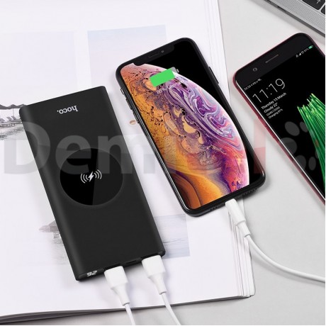 Преносима батерия HOCO J37 с безжично зареждане 10000mAh Черен