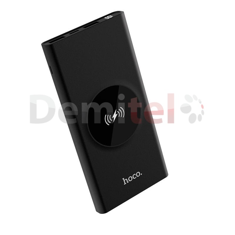 Преносима батерия HOCO J37 с безжично зареждане 10000mAh Черен