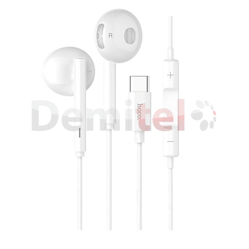 Слушалки HOCO L10 Type-C с микрофон Бели