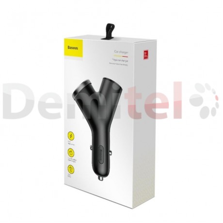 Зарядно за кола BASEUS Y type 3.4A Черно