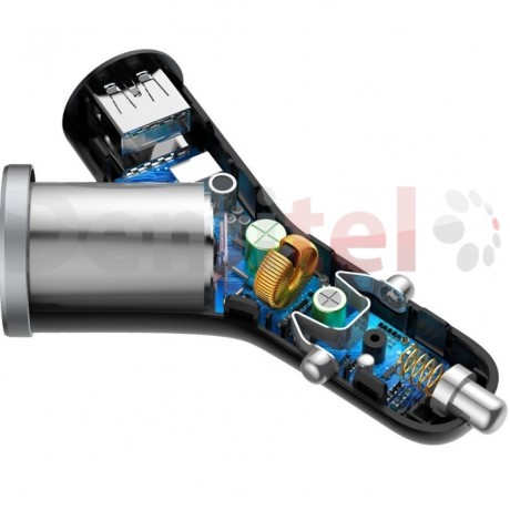 Зарядно за кола BASEUS Y type 3.4A Черно
