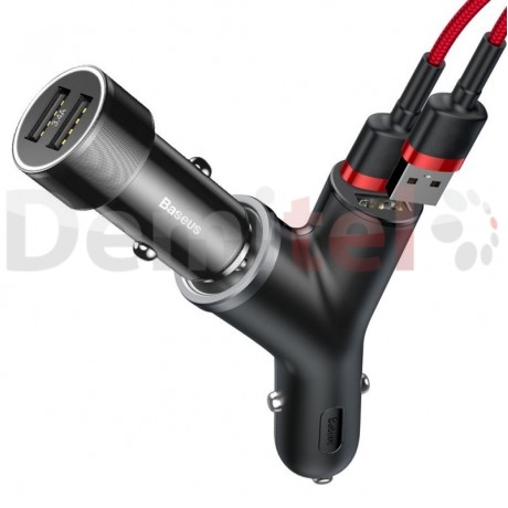 Зарядно за кола BASEUS Y type 3.4A Черно