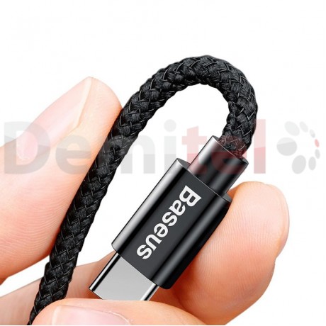 Зарядно за кола BASEUS Small Screw с Type-C кабел Черно