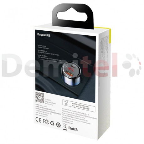 Зарядно за кола BASEUS Magic PPS 45W PD+QC4.0 Синьо