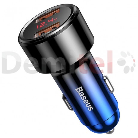 Зарядно за кола BASEUS Magic Dual 45W QC3.0 Синьо