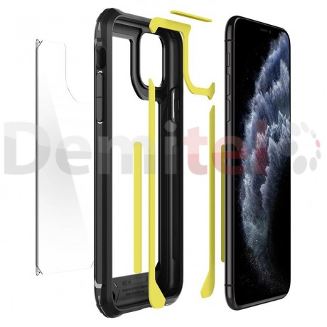 Силиконов гръб SPIGEN Gauntlet за iPhone 11 Pro Max Черен