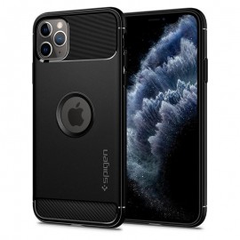 Силиконов гръб SPIGEN Rugged Armor за iPhone 11 Pro Max Черен 