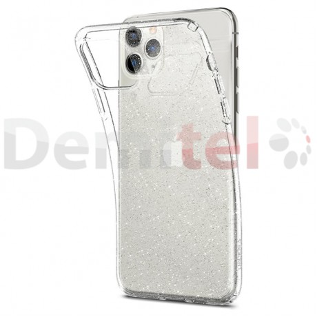 Силиконов гръб SPIGEN Liquid Crystal Glitter за iPhone 11 Pro Max Прозрачен