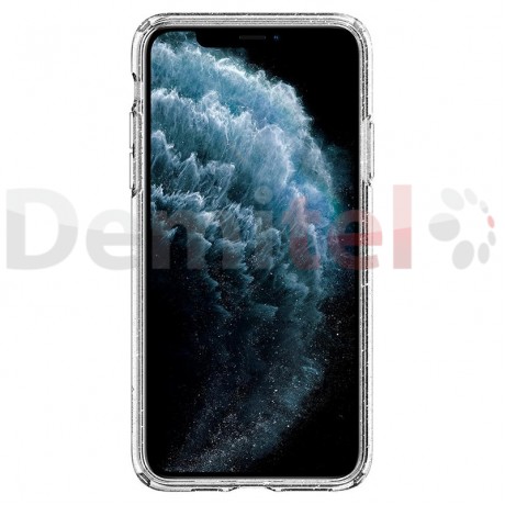 Силиконов гръб SPIGEN Liquid Crystal Glitter за iPhone 11 Pro Max Прозрачен