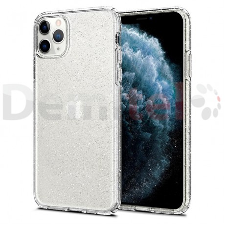Силиконов гръб SPIGEN Liquid Crystal Glitter за iPhone 11 Pro Max Прозрачен