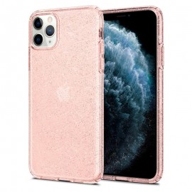 Силиконов гръб SPIGEN Liquid Crystal Glitter за iPhone 11 Pro Max Розов 