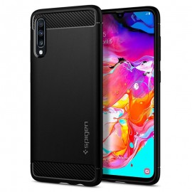 Силиконов гръб SPIGEN Rugged Armor за Galaxy A70 Черен 