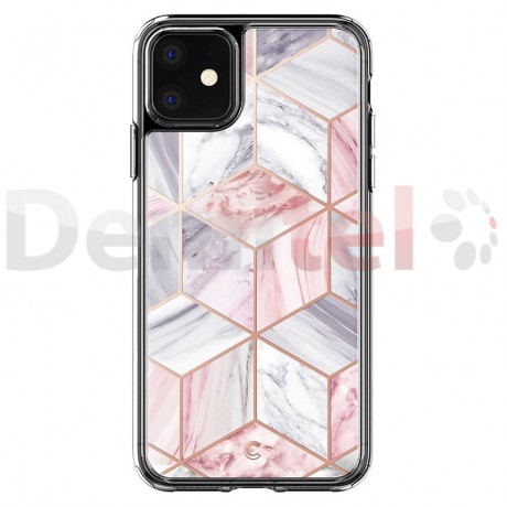 Силиконов гръб CYRILL Etoile Pink Marble за iPhone 11 Прозрачен