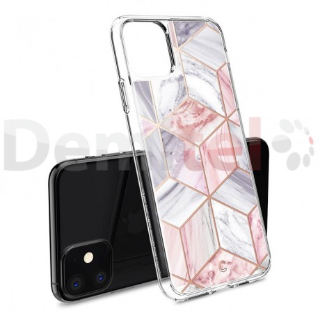 Силиконов гръб CYRILL Etoile Pink Marble за iPhone 11 Прозрачен
