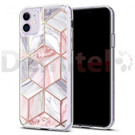 Силиконов гръб CYRILL Etoile Pink Marble за iPhone 11 Прозрачен