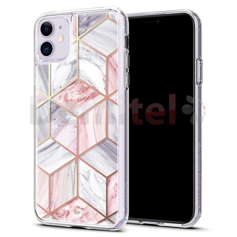 Силиконов гръб CYRILL Etoile Pink Marble за iPhone 11 Прозрачен
