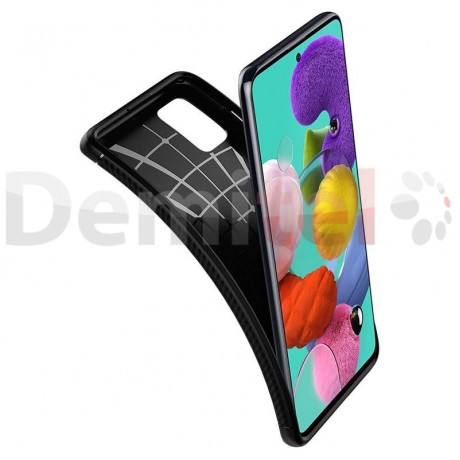Силиконов гръб SPIGEN Rugged Armor за Galaxy A51 Черен