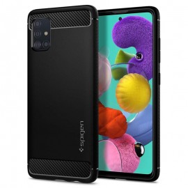 Силиконов гръб SPIGEN Rugged Armor за Galaxy A51 Черен 