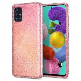 Силиконов гръб SPIGEN Liquid Crystal Glitter за Galaxy A51 Прозрачен 