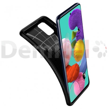 Силиконов гръб SPIGEN Liquid Air за Galaxy A51 Черен