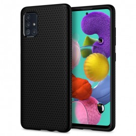 Силиконов гръб SPIGEN Liquid Air за Galaxy A51 Черен 