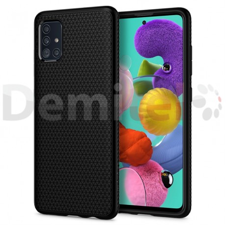 Силиконов гръб SPIGEN Liquid Air за Galaxy A51 Черен