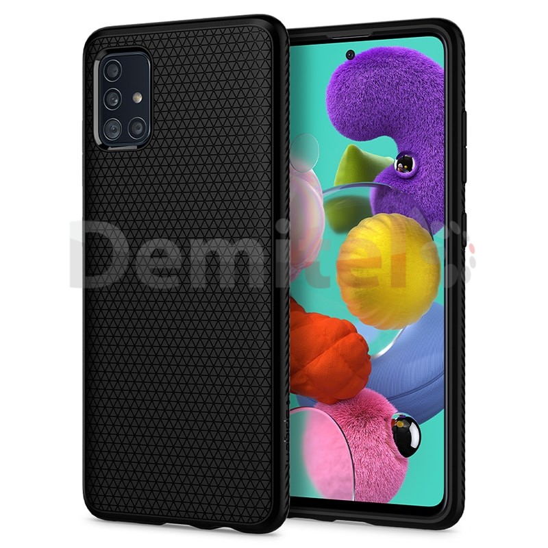 Силиконов гръб SPIGEN Liquid Air за Galaxy A51 Черен