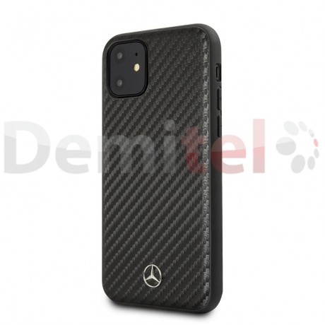 Силиконов гръб MERCEDES-BENZ Dynamic с карбон за iPhone 11 Черен