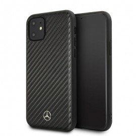 Силиконов гръб MERCEDES-BENZ Dynamic с карбон за iPhone 11 Черен 