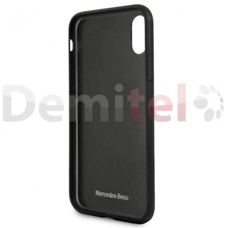 Силиконов гръб MERCEDES-BENZ Dynamic с карбон за iPhone XS Max Черен