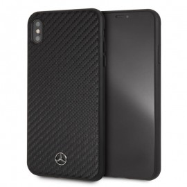 Силиконов гръб MERCEDES-BENZ Dynamic с карбон за iPhone XS Max Черен 