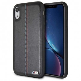 Силиконов гръб BMW M Lines Red and Blue Stich за iPhone XR Черен 