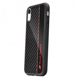 Силиконов гръб AUDI R8 D1 с карбон за iPhone XR Черен 