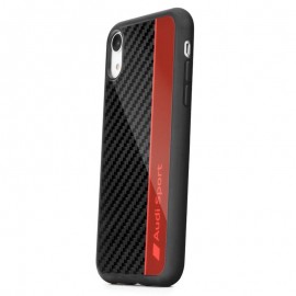 Силиконов гръб AUDI R8 D1 с карбон за iPhone XR Червен 