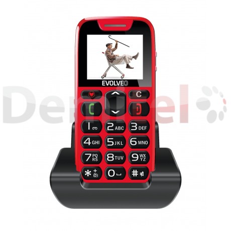 Мобилен телефон EVOLVEO EasyPhone Червен