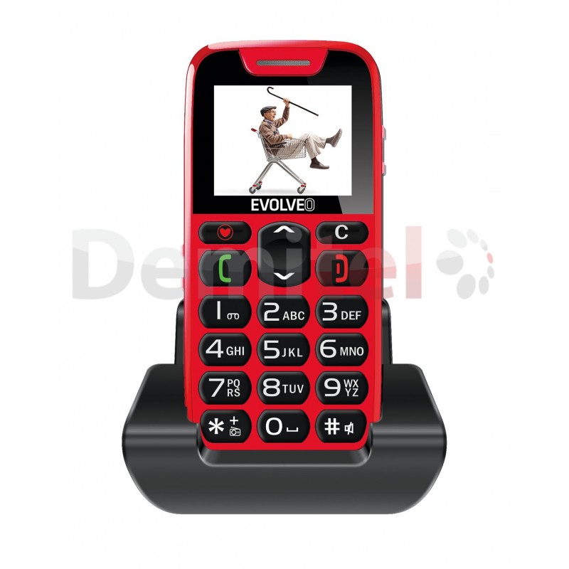 Мобилен телефон EVOLVEO EasyPhone Червен