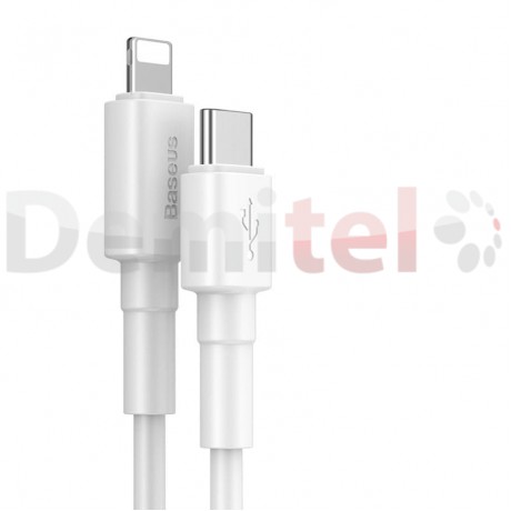 Кабел BASEUS Mini White USB-C към Lightning 1м Бял