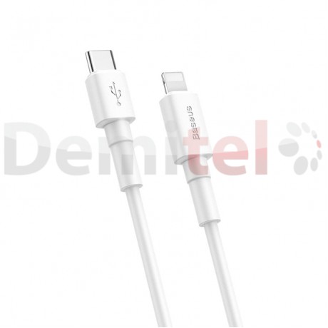 Кабел BASEUS Mini White USB-C към Lightning 1м Бял