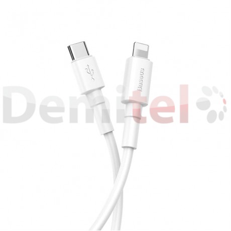 Кабел BASEUS Mini White USB-C към Lightning 1м Бял