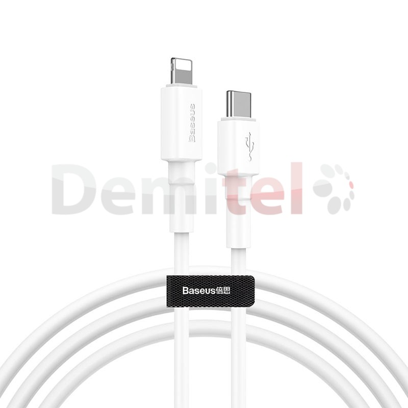 Кабел BASEUS Mini White USB-C към Lightning 1м Бял
