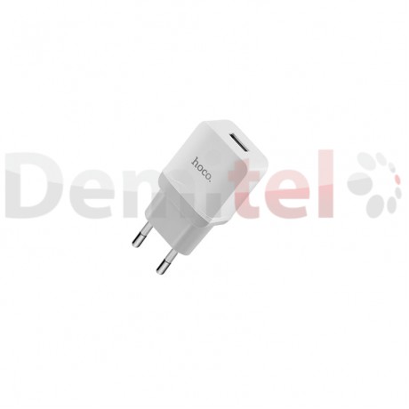 Зарядно HOCO C22А 220V 2.4A с Lightning кабел Бяло