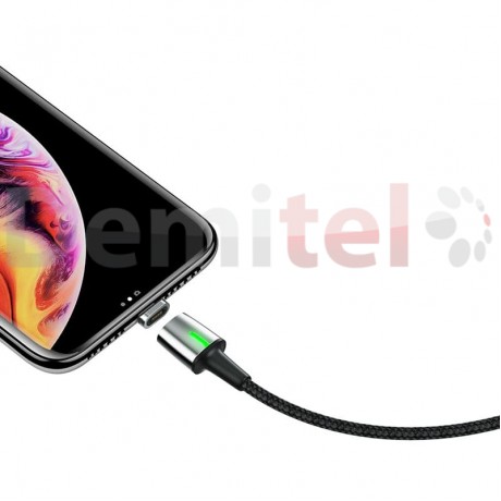 Кабел BASEUS Zinc Magnetic Lightning 2м Черен