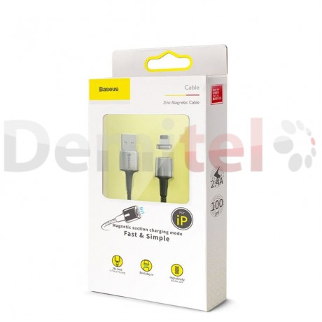 Кабел BASEUS Zinc Magnetic Lightning 2м Черен