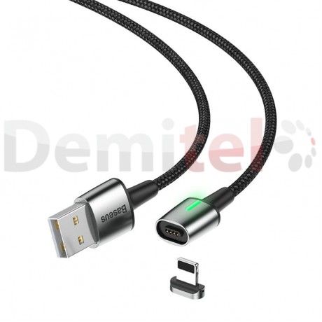 Кабел BASEUS Zinc Magnetic Lightning 2м Черен