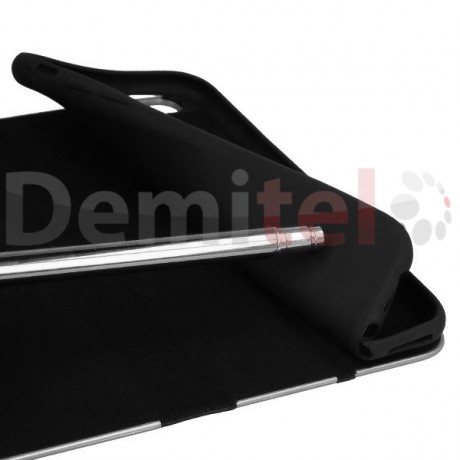 Тефтер VENNUS Carbon Book за Galaxy J4 Plus 2018 Черен