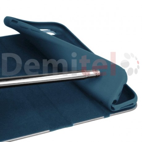 Тефтер VENNUS Carbon Book за Galaxy J6 Plus 2018 Син