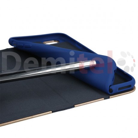 Тефтер VENNUS Frame Book за Galaxy S10e Син