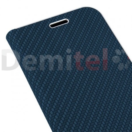Тефтер VENNUS Carbon Book за Galaxy A20e Син